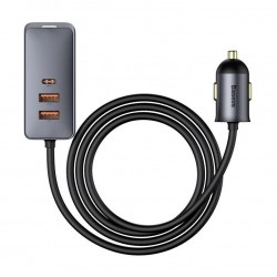 Baseus Share Together PPS multi-port Fast charging car charger with extension cord 120W 3U+1C Gray Baseus Share Together PPS multi-port Fast charging car charger with extension cord 120W 3U+1C Gray