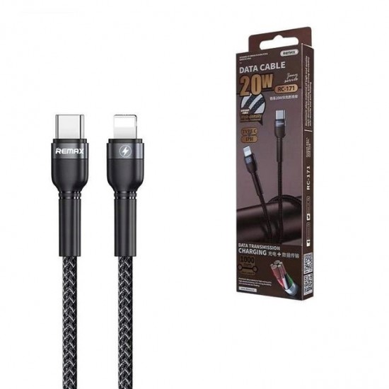 Remax RC-171 JANY SERIES 20W Type-C to iPhone Data Cable 1m Remax RC-171 JANY SERIES 20W Type-C to iPhone Data Cable 1m