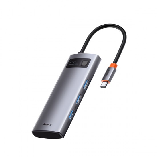 BASEUS METAL GLEAM SERIES 5-in-1 Multifunctional Type-C HUB Docking Station