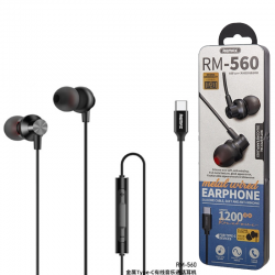 REMAX RM-560 Type-C In-Ear Stereo Metal Wired Earphone REMAX RM-560 Type-C In-Ear Stereo Metal Wired Earphone