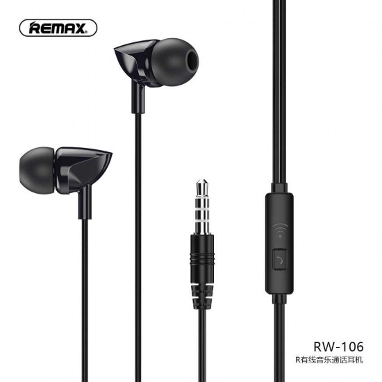 REMAX RW-106 WIRED EARPHONE FOR CALLS & MUSIC