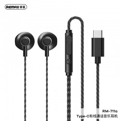 Remax RM-711A Wired Earphone For Calls & Music Remax RM-711A Wired Earphone For Calls & Music