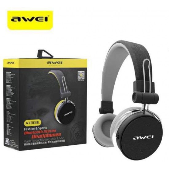 Awei A700BL Fashion & Sports Bluetooth Stereo Headphones with Detachable Cable & Mic