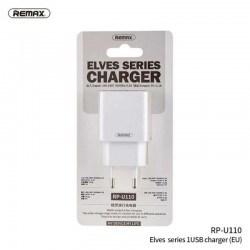 REMAX RP-U110 EU ELVES SERIES 1 USB CHARGER (WHITE) with Stable Output & Fast Charging REMAX RP-U110 EU ELVES SERIES 1 USB CHARGER (WHITE) with Stable Output & Fast Charging