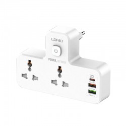 LDNIO SC2311 20W 3-Port USB PD & QC3.0 Charger Extension 2 way Power Socket LDNIO SC2311 20W 3-Port USB PD & QC3.0 Charger Extension 2 way Power Socket