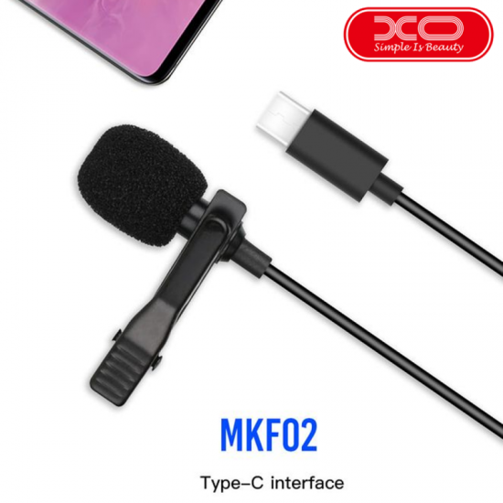 XO MKF-02 Type-C LAVALIER MICROPHONE 2M Length