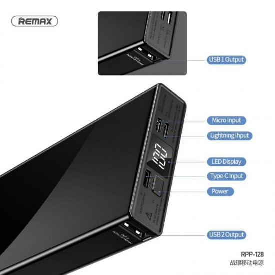 Remax RPP-128 Janlon Series Power Bank 20000mAh Remax RPP-128 Janlon Series Power Bank 20000mAh