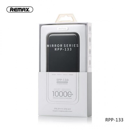 REMAX Mirror Series RPP-133 10000mAh Wireless Charger & Power Bank REMAX Mirror Series RPP-133 10000mAh Wireless Charger & Power Bank