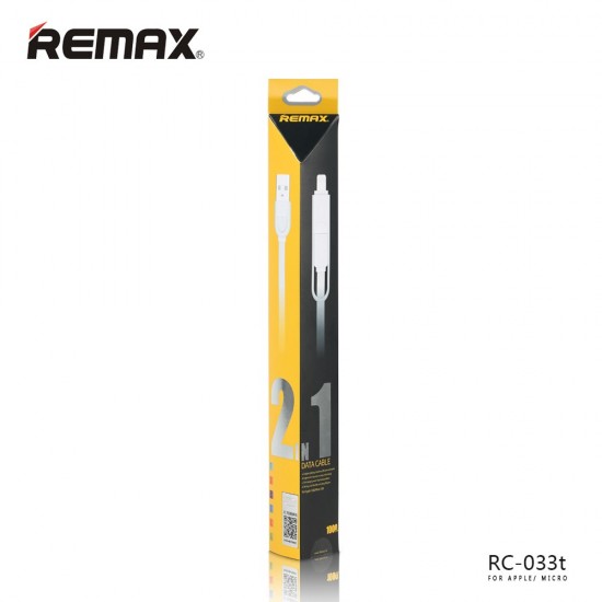 Remax RC-033T Elegant 2 in 1 Data Cable 1m