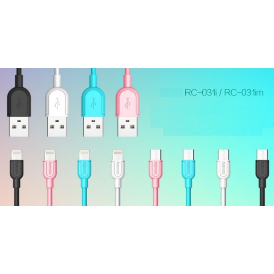 Remax RC-031 i/m Souffle Data Cable iphone /Micro 1m