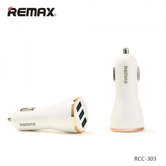 Remax RCC-303 Dolfin Triple USB Car Charger 3.4A for Smartphone