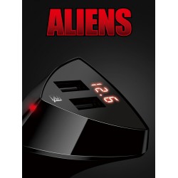 REMAX RCC-208 Aliens LED Display 2 USB 3.4A Car Charger