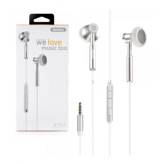 REMAX RM-305 Metal Wired Stereo Earphone