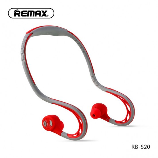 REMAX RB-S20 NECKBAND SPORT BLUETOOTH EARPHONE WIRELESS STEREO HANGING IN-EAR HEADPHONE REMAX RB-S20 NECKBAND SPORT BLUETOOTH EARPHONE WIRELESS STEREO HANGING IN-EAR HEADPHONE