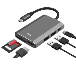 Remax RU-U30 Type-C Tank Series Docking Station Adapter 6 in 1