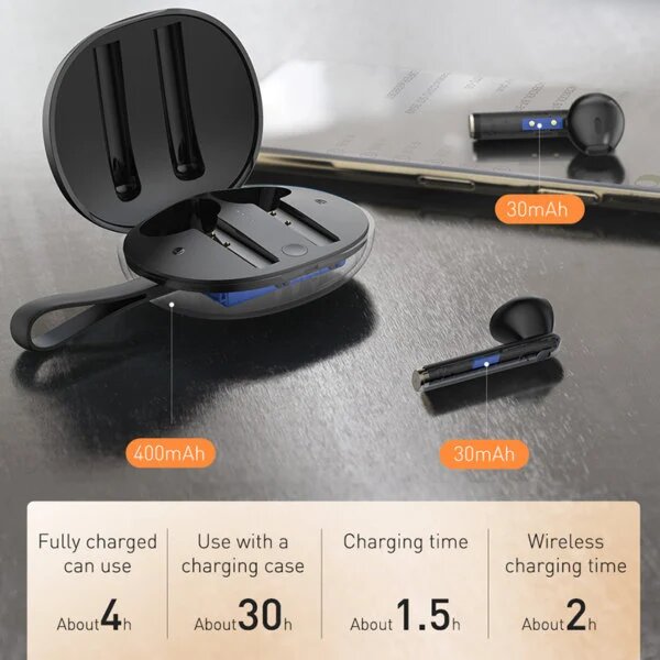 BASEUS ENCOK W05 TRUE WIRELESS EARPHONES with Wireless Charging
