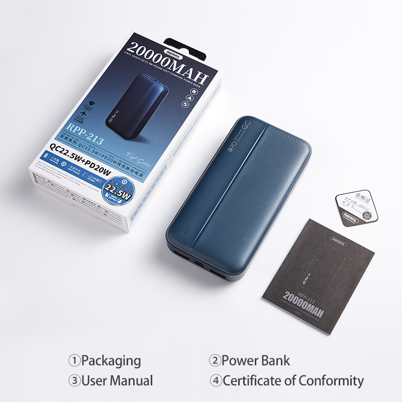 Remax RPP-213 22.5W PD20W QC22.5W 20000Mah Tinyl Series Power Bank