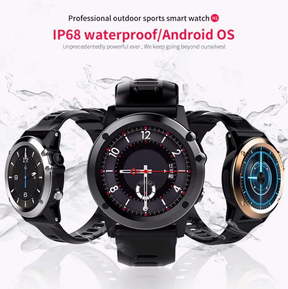 Microwear H1 1.39inch Super AMOLED 4GB GPS 3G WIFI Camera IP68 
